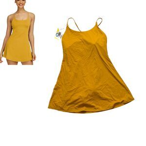 Halara In My Feels Goldenrod Athletic Dress Size Large NEW with Tags